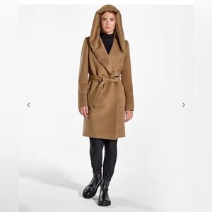 Sentaler baby alpaca coat. Small. Camel/Tan